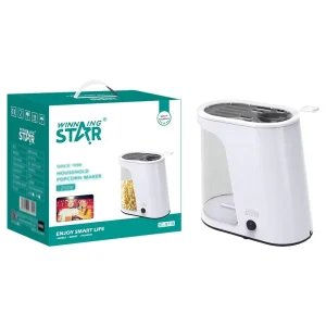 Winning Star ST-9715 Electric Automatic Kettle Popcorn Making Machine Plastic White Popcorn Machine No Oil