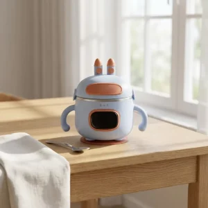 Wireless Portable 400ml Electric Stainless Steel Lunch Box One Touch Heated Food Bowl for Baby Feeding