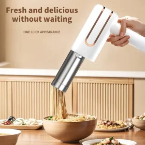 Wireless Stainless Steel Handheld Electric Noodle Maker 5V Rechargeable Automatic Pasta Machine for Home Restaurant