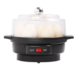 XJ 92254 Electric Egg Cooker Plastic English Household 7 Eggs Box 3 Pcs Manual Boiled and Plastic Cook Eggs