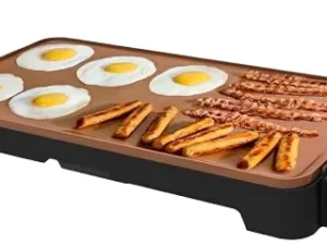 XL Electric Ceramic Titanium Griddle 1500W 110 120V Non Stick Coating Hassle Free Clean Large Submersible 12×22