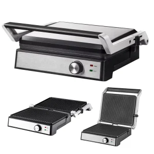 XL Griddle Grill Electric Detachable Pan Smokeless BBQ Grill Panini Press LED Touch Screen Digital Contact Grill