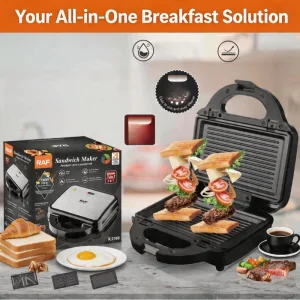 YC 53 3 in 1 Electric Sandwich Maker Panini Press Contact Grill Waffle Maker Non Stick Home Breakfast Machine 1000W