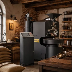 YS-6kg Smart Touch Screen Gas Heating Double Drum Cast Iron Stainless Steel Coffee Bean Roasting Machine Coffee Roaster