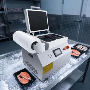 YT 800T Semi Automatic Food Vacuum Sealer Machine with Gas Flushing System for Snack Packaging