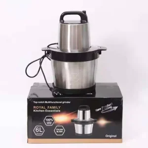 Yam and Fufu Pounder Home Meat Grinder 1500W Stainless Steel Portable Low Noise Electric Machine 6L Meat Grinder