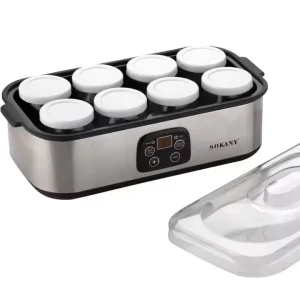 Yogurt Maker Temperature Control with LCD Display and 8 X 180ml Glass Jars Yogurt Maker Home