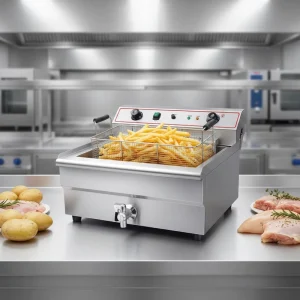 ZHUNRAY Commercial Electric Stainless Steel Deep Fryer 30L 6KW 220-240V