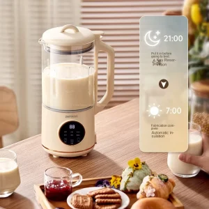 Zemkon Soybean Milk Machine Fully Automatic Filter Free 3-4 Person Multi Functional Household 1.2L Glass Container Heat