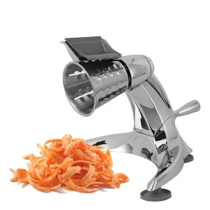 Zinc Alloy 5 in 1 Manual Vegetable Slicer Chopper Potato Cutter Grinder Rotary Cheese Grater