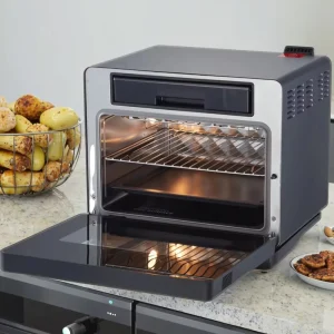 air Electric Fryer with Large Capacity and Multifunctional Baking and Frying Steam Air Fryer Oven for Home Use