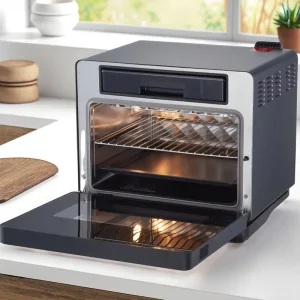 black 8 in 1 Convection Kitchen Oven Modern Stainless Steel Electric Steam Air Fryer Oven Toaster for Home Use
