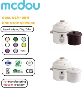 mcdou Small Household Appliance Smart Automatic Slow Cooker & Sous Vide Machine Electric Tabletop Slow Cooker Stew Pot